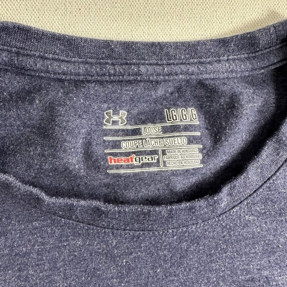 Under Armour Shirt Mens Blue American Flag Graphic Print USA Heatgear Size Large - Picture 5 of 10